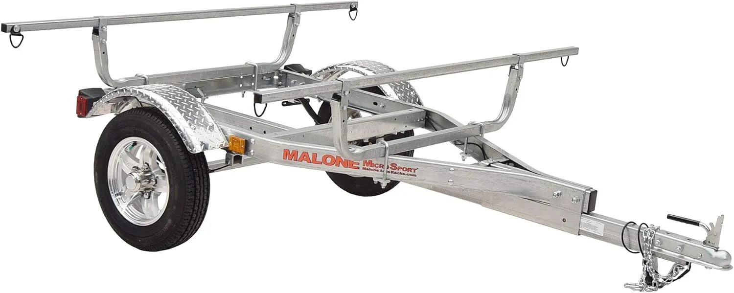 Malone MPG460XT MicroSport XT Kayak Trailer | 20' / 800 lbs Capacity | Fully Submersible | Retractable Tongue