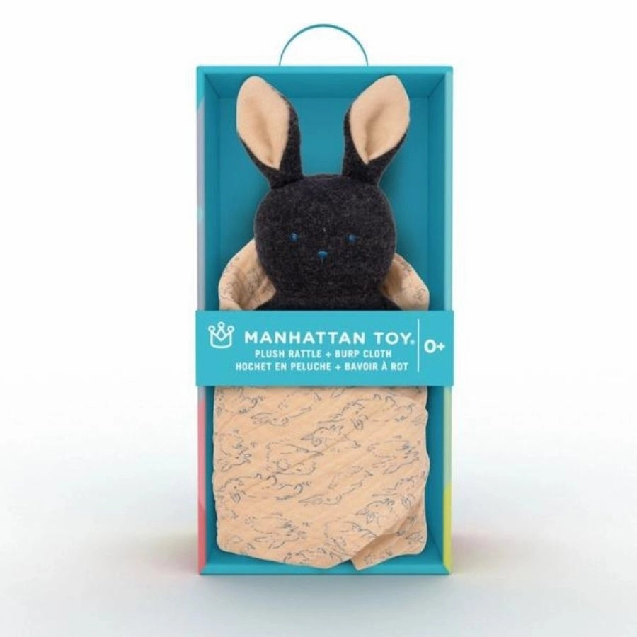 Manhattan Toy Company - Bunny Burp Cloth and Rattle Plush