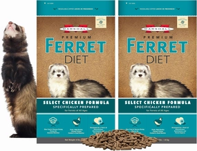 Marshall Pet Products Select Chicken Formula Premium Ferret Diet, 4 lbs – Protein-Rich Food for Balanced Nutrition, Digestive Support (Pack of 2)