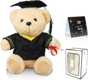 Mason Life Graduation Bear Gift Teddy Bear Gift Class of 2025 with Cap and Card for Her, for Him, for College, High School, 9.06inch Cute Graduation Plush Stuffed Animal for Girls Boys