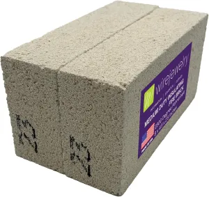 Medium Duty Insulating Fire Brick, Rated Up to 2300 Degree Fahrenheit - 2 Pack