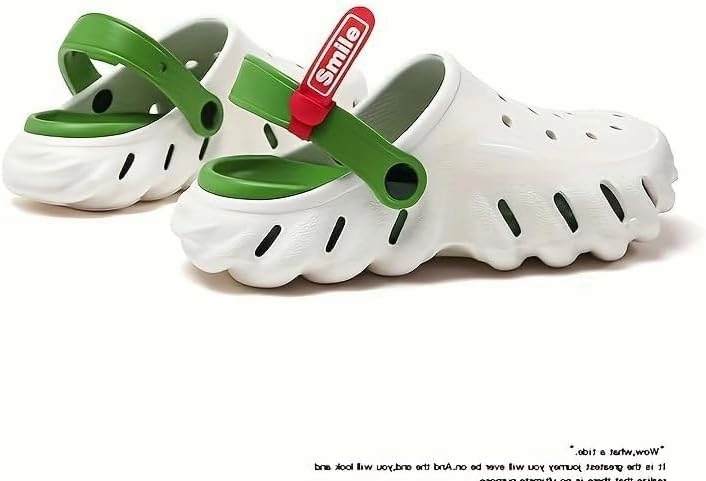 Men’s Breathable Hollow Design Garden Clogs – Anti-Skid Color Block Slip-On Beach Shoes, Comfortable Summer Slippers for Couples, Classic Trendy Outdoor & Garden Wear