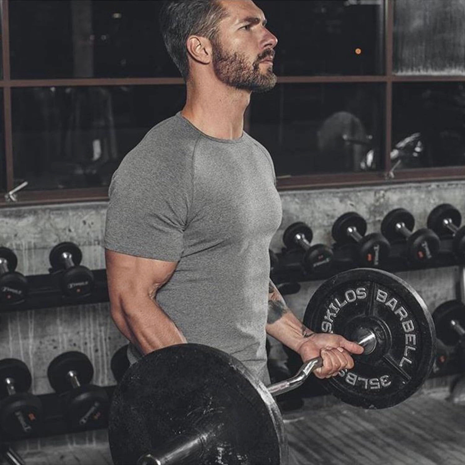 Mens Gym Workout Slim Fit Short Sleeve T-Shirt Cotton Performance Athletic Shirts Running Fitness Tee