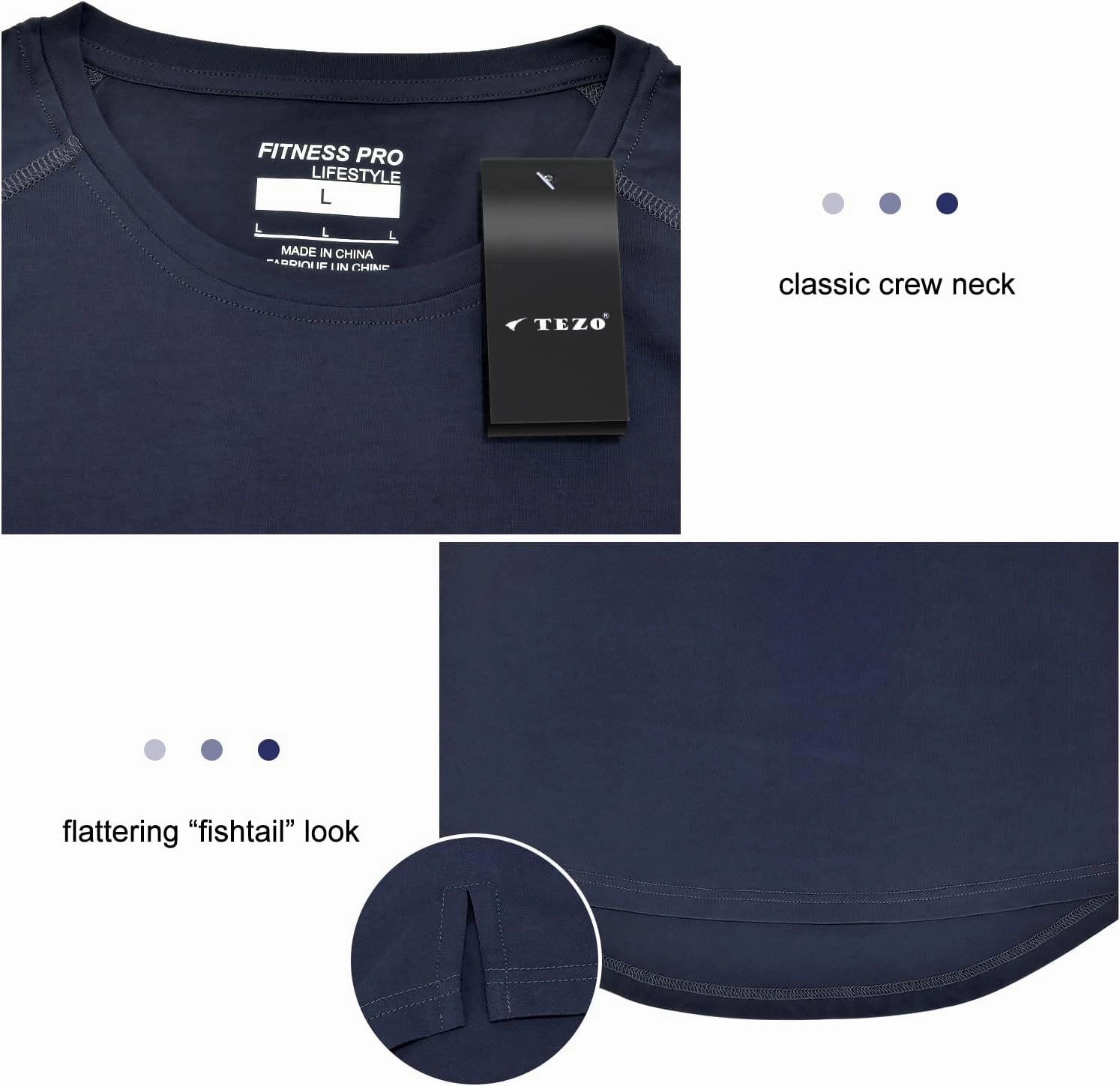 Mens Gym Workout Slim Fit Short Sleeve T-Shirt Cotton Performance Athletic Shirts Running Fitness Tee