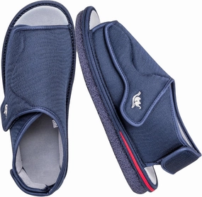 Mens Memory Foam Diabetic Slippers with Adjustable Closure, Extra Wide Comfy Warm Plush Fleece Arthritis Edema Swollen Diabetic House Shoes Machine Washable with Anti Slip Sole
