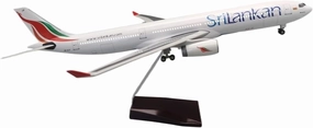 Metal Aircraft Model 47CM for Sri Lankan A330 Model W Landing Gear Wheel Light Resin Aircraft Series Decorate for Family and Friends Aviation Enthusiasts(No Light)