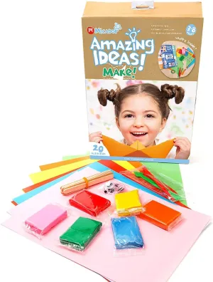 Micador jR. Amazing Ideas Activity Pack, Make - 20 Activities   Modeling Clay   Tools - Sensory, Imagination, Play Development - Ages 3 