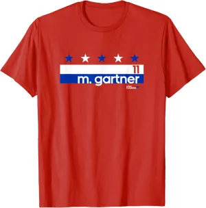Mike Gartner: Name Number Stripe - Washington Hockey T-Shirt