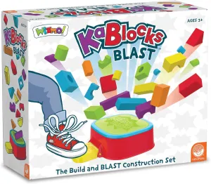 MindWare KaBlocks Blast, Includes 30 Foam Blocks, 2 Launch Blocks, Building Platform & Kaboom Launch Pad - Ages 3 