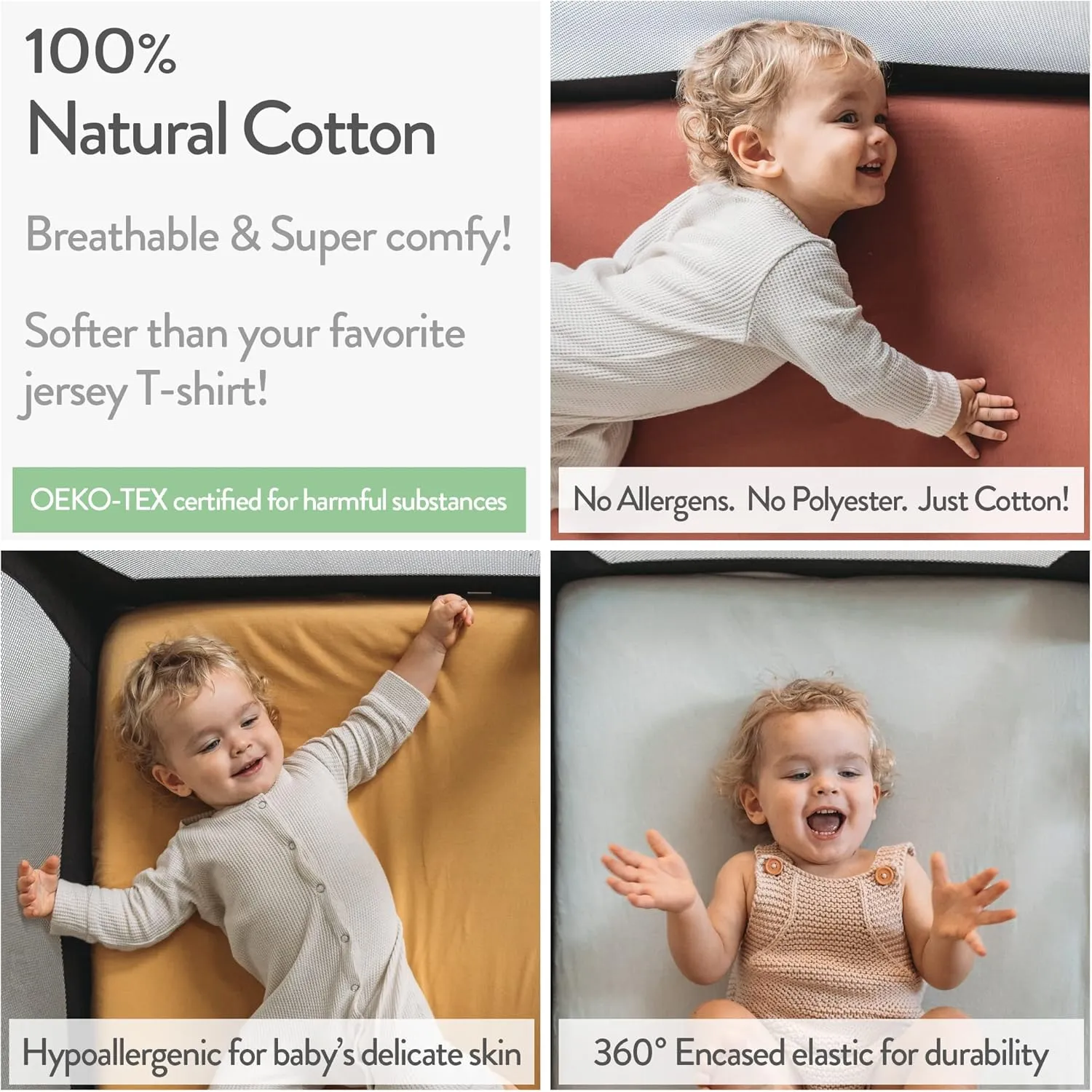 Mini Portable 24x38 Fitted Crib Sheets – Compatible with Dream on Me, Delta Porta Crib and Arms Reach Ideal Cosleeper – 100% Jersey Cotton – Dusty Blue   Navy – 2 Pack
