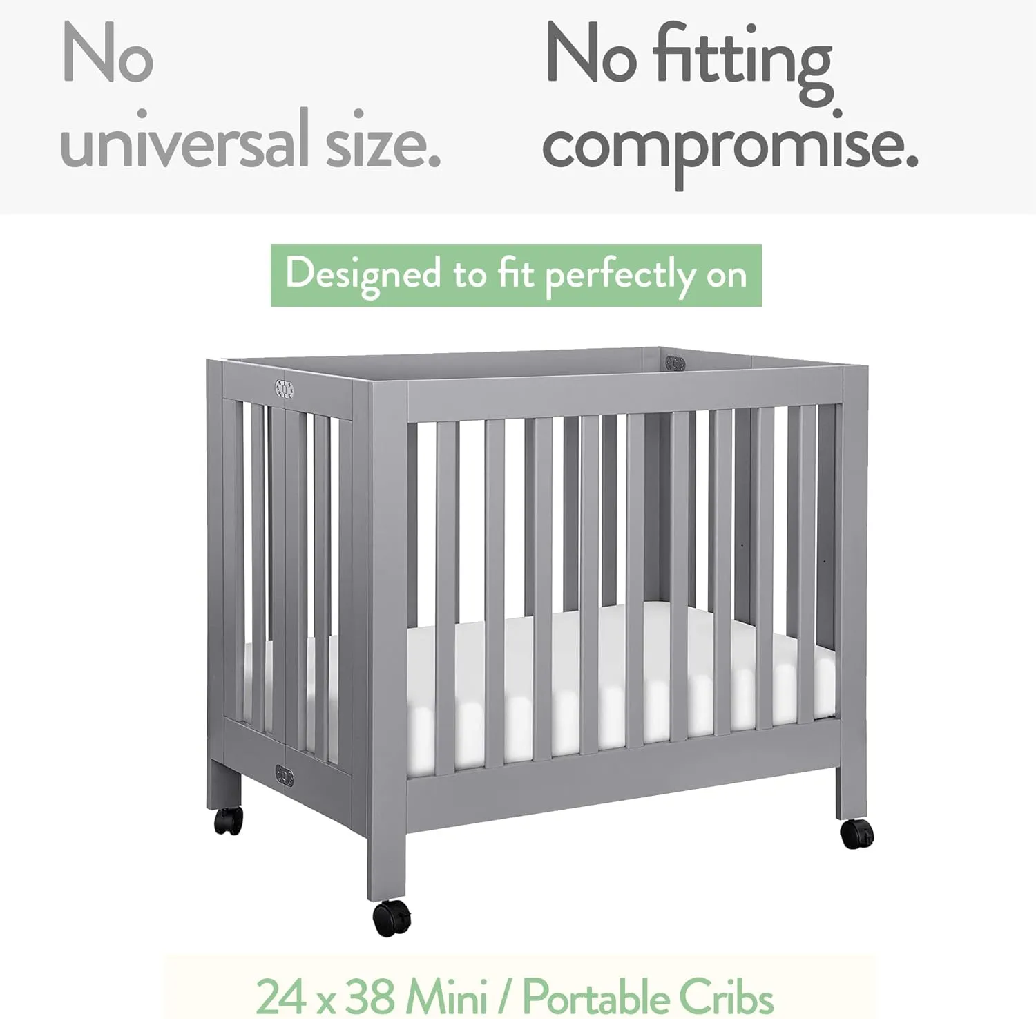 Mini Portable 24x38 Fitted Crib Sheets – Compatible with Dream on Me, Delta Porta Crib and Arms Reach Ideal Cosleeper – 100% Jersey Cotton – Farm Animals – 2 Pack