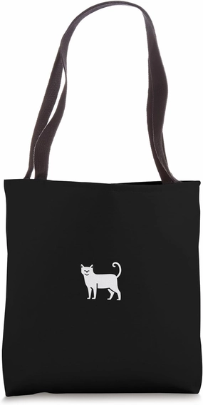 Minimalist Cat Silhouette for Cat Lovers Tote Bag