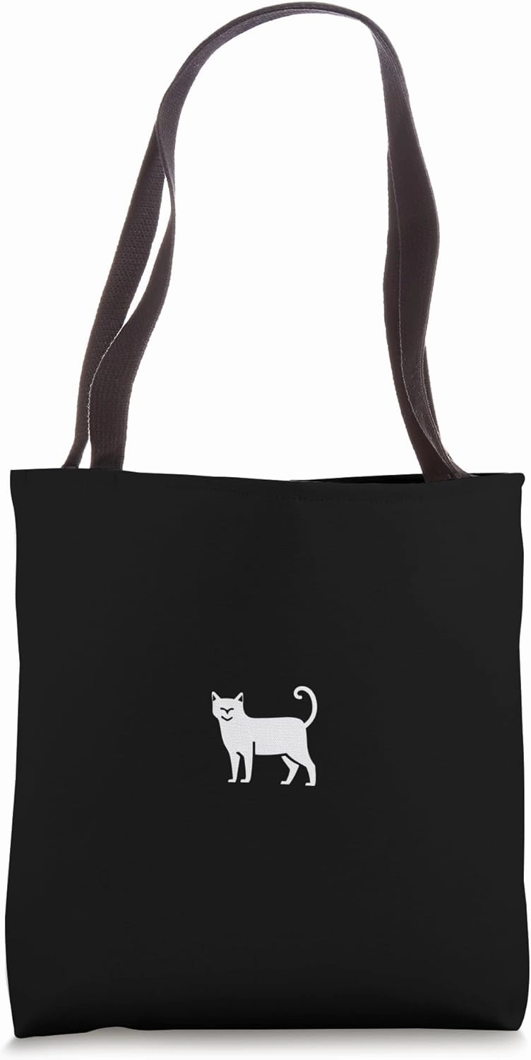 Minimalist Cat Silhouette for Cat Lovers Tote Bag