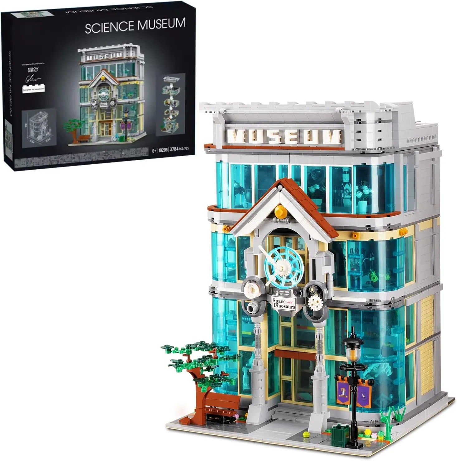 MISINI Architecture 10206 Science Museum Building Sets, MOC Street View Building Blocks Kit for Adults, Modular Buildings House Model Set, Building Toys for Men - 3784 Pcs