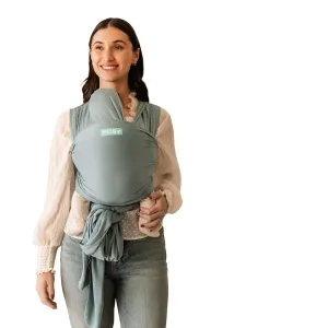 Moby Baby Wrap Carrier Evolution for Newborns to Toddlers (8-33lbs), Infant Sling Carrier, Lightweight & Hands Free Design, Adjustable for All Body Types, Baby Registry Gift (Sea Glass)