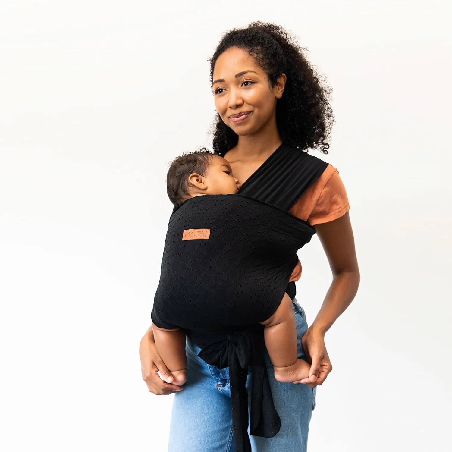 MOBY Easy Wrap Carrier by Petunia Pickle Bottom - Black Eyelet