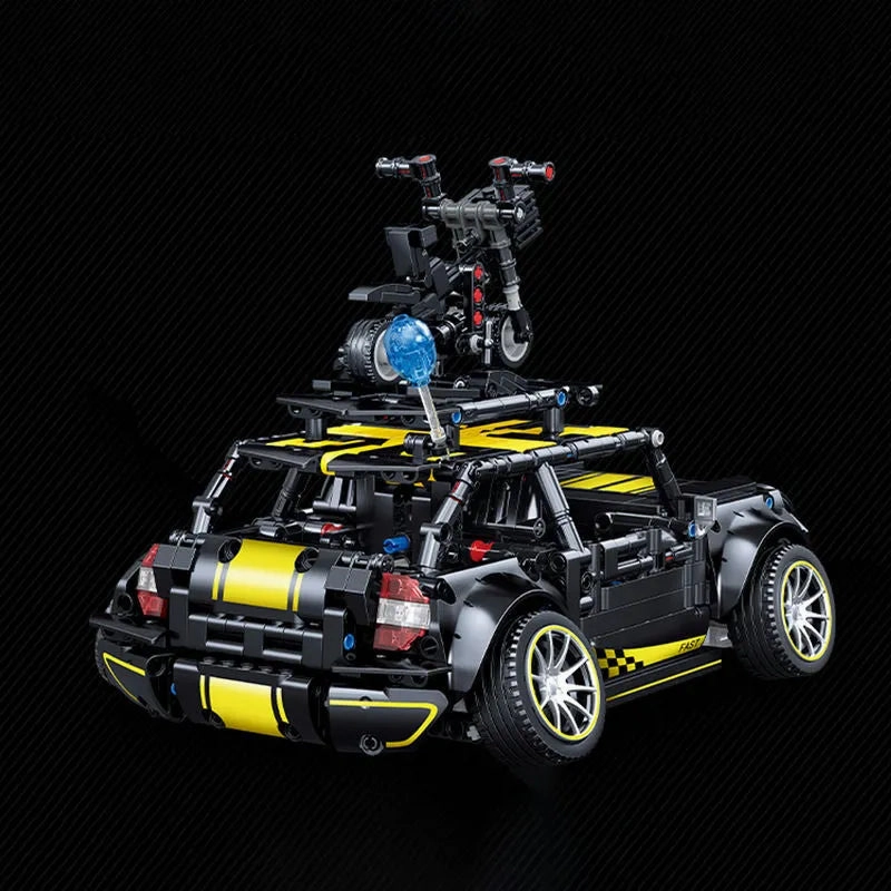 MOC C020 RC Motorized Safety Mini Sports Car F56 Bricks Toy