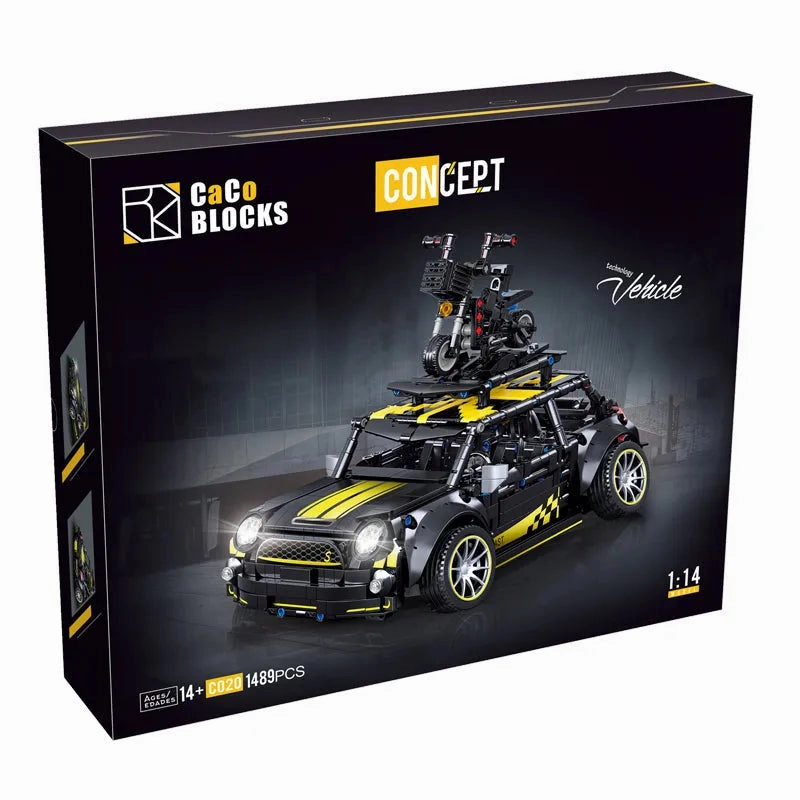 MOC C020 RC Motorized Safety Mini Sports Car F56 Bricks Toy
