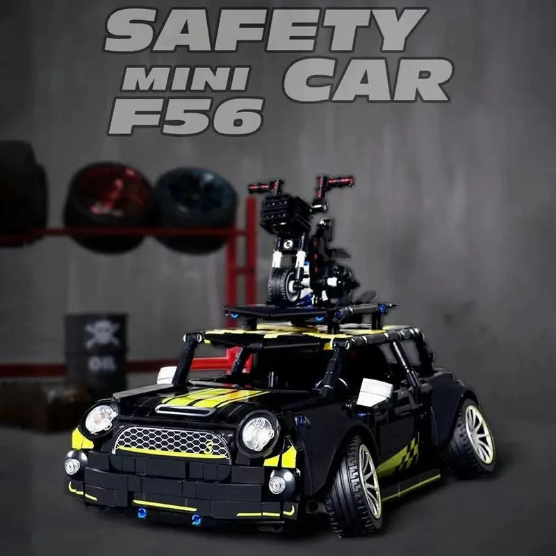 MOC C020 RC Motorized Safety Mini Sports Car F56 Bricks Toy