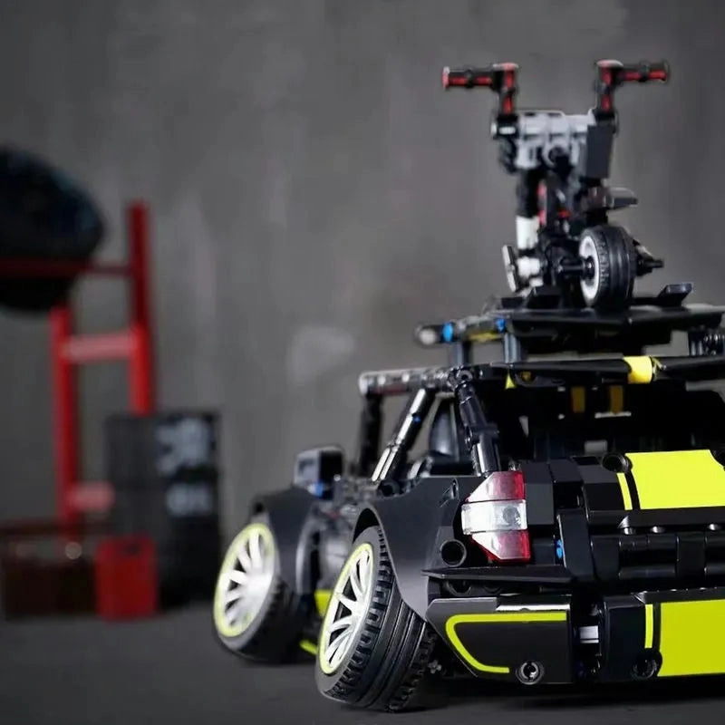 MOC C020 RC Motorized Safety Mini Sports Car F56 Bricks Toy