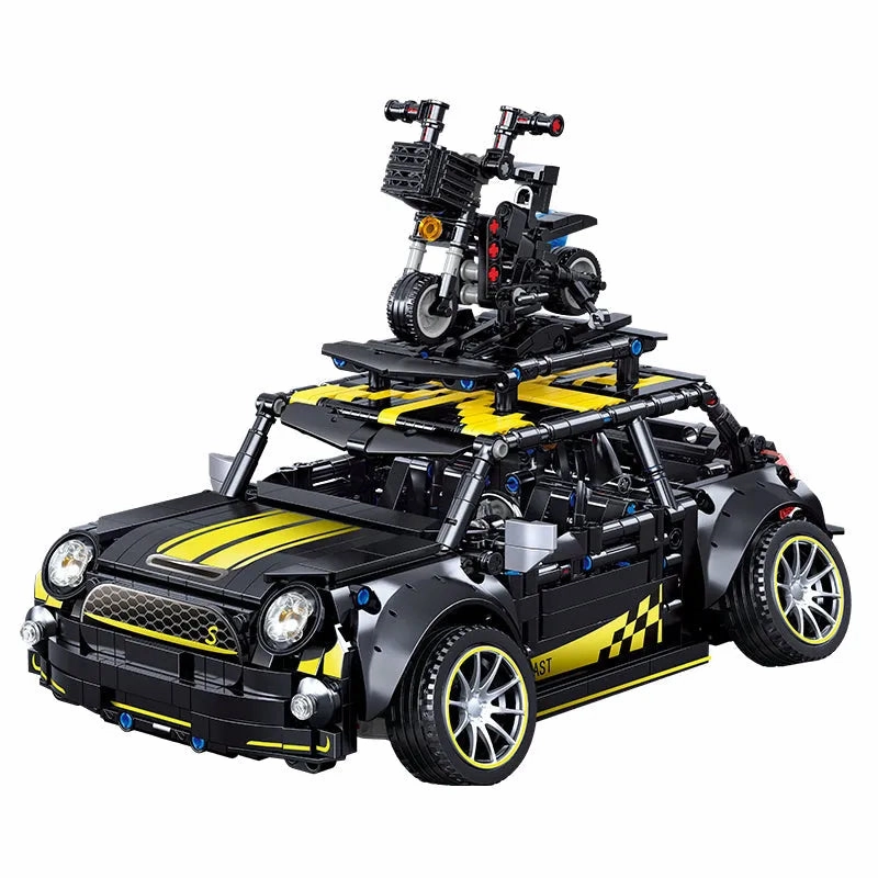 MOC C020 RC Motorized Safety Mini Sports Car F56 Bricks Toy