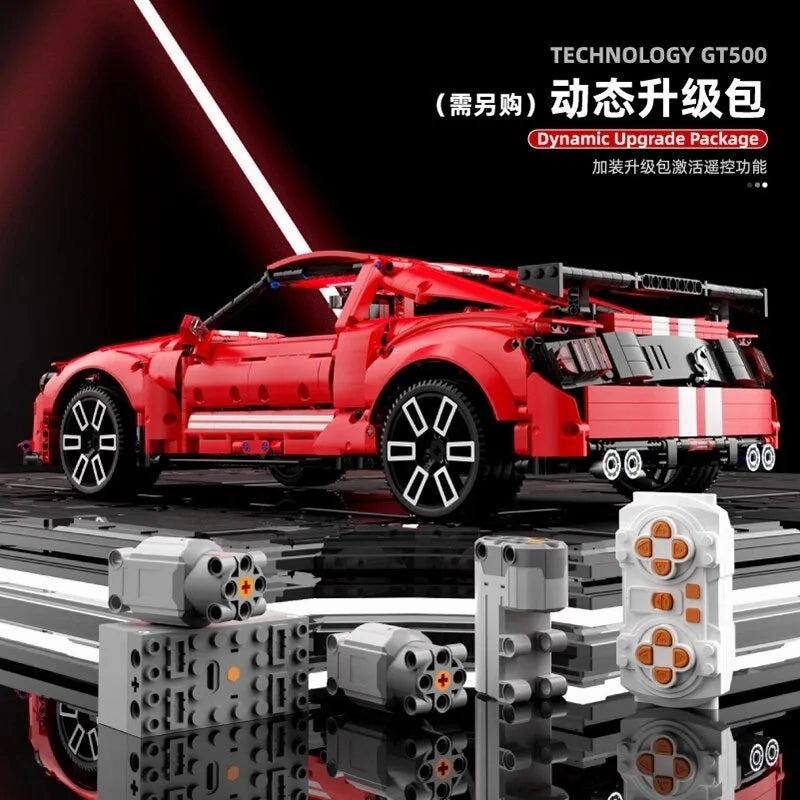 MOC Motorized RC Classic Shelby GT500 Racing Car Bricks Toys