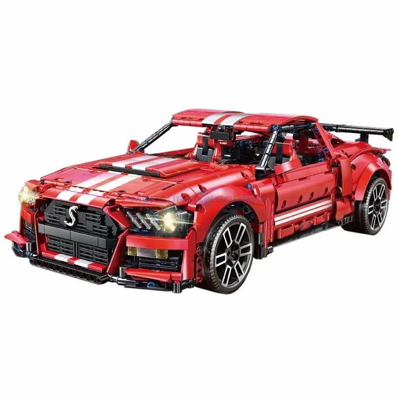 MOC Motorized RC Classic Shelby GT500 Racing Car Bricks Toys