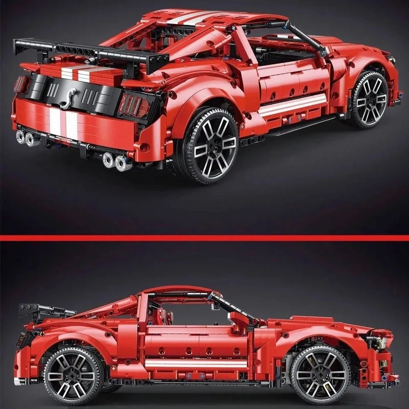 MOC Motorized RC Classic Shelby GT500 Racing Car Bricks Toys