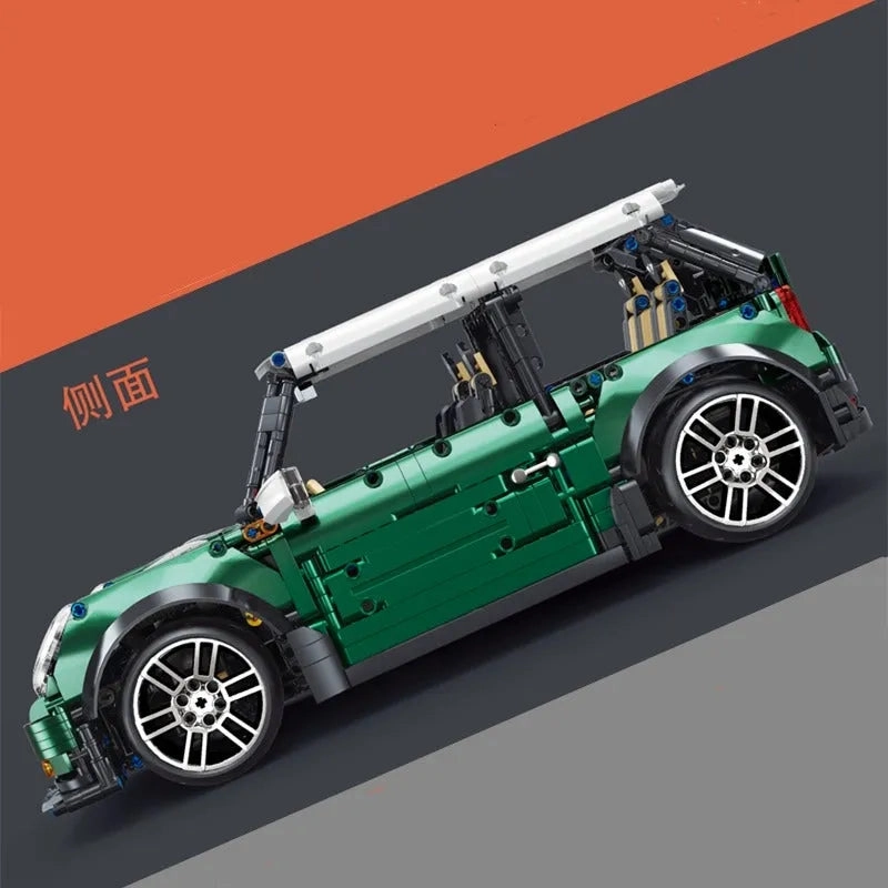 MOC Motorized RC MINI Cooper S Sports Car Bricks Toys T5025A