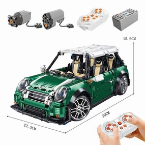 MOC Motorized RC MINI Cooper S Sports Car Bricks Toys T5025A