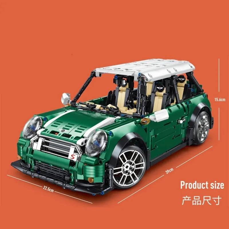 MOC Motorized RC MINI Cooper S Sports Car Bricks Toys T5025A