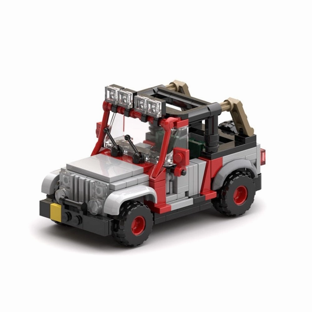 MOC NON  NEW Jurassic Era Dinosaur Urassic Staff Jeeped MOC Building Blocks Bricks Cretaceous Figures Bricks Sets Toys