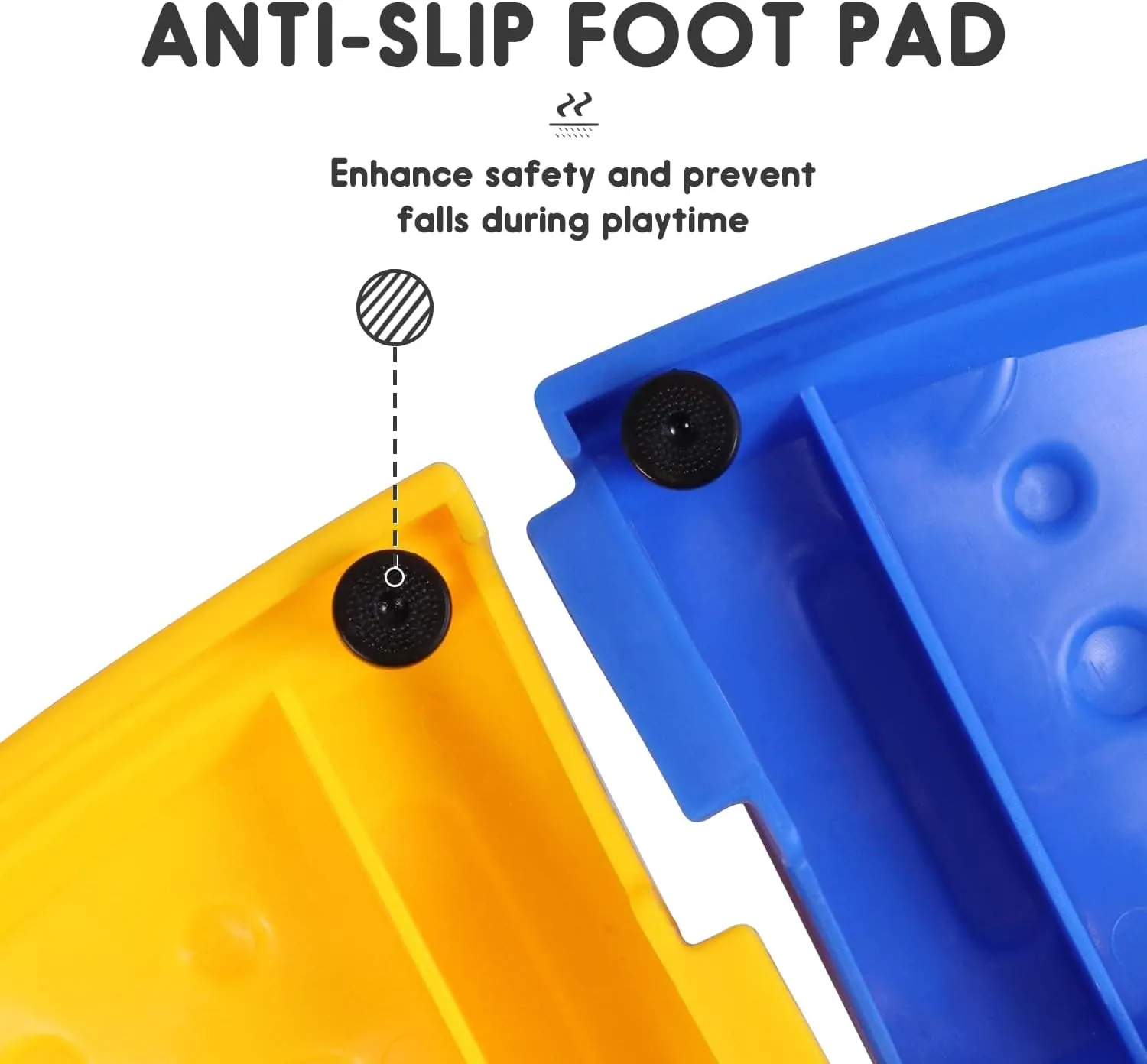 MOCUTEEN Kids Balance Beam Toddler Stepping Stones Max Load 220LBS Non-Slip Textured Surface & Rubber Pads Bottom Promote Agility Coordination Five Star Pattern