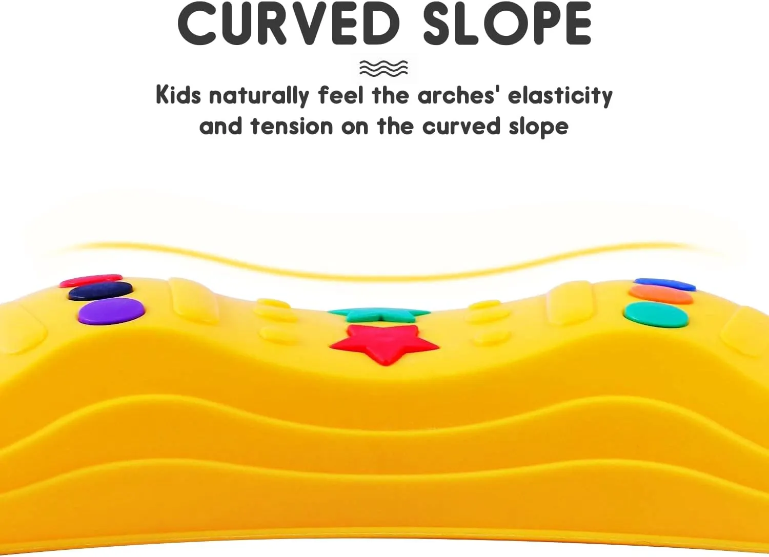 MOCUTEEN Kids Balance Beam Toddler Stepping Stones Max Load 220LBS Non-Slip Textured Surface & Rubber Pads Bottom Promote Agility Coordination Five Star Pattern
