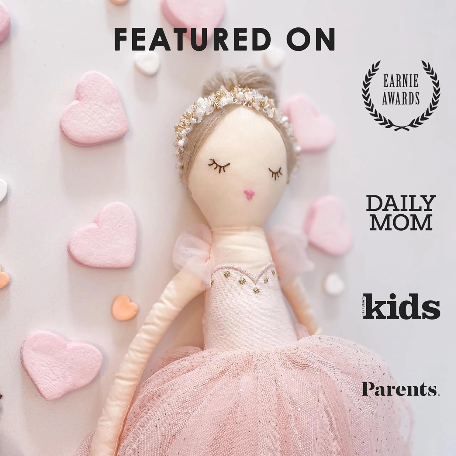 MON AMI Belle The Ballerina Stuffed Doll – 20”, Plush Ballerina Doll for Girls, Use as Toy or Room Decor