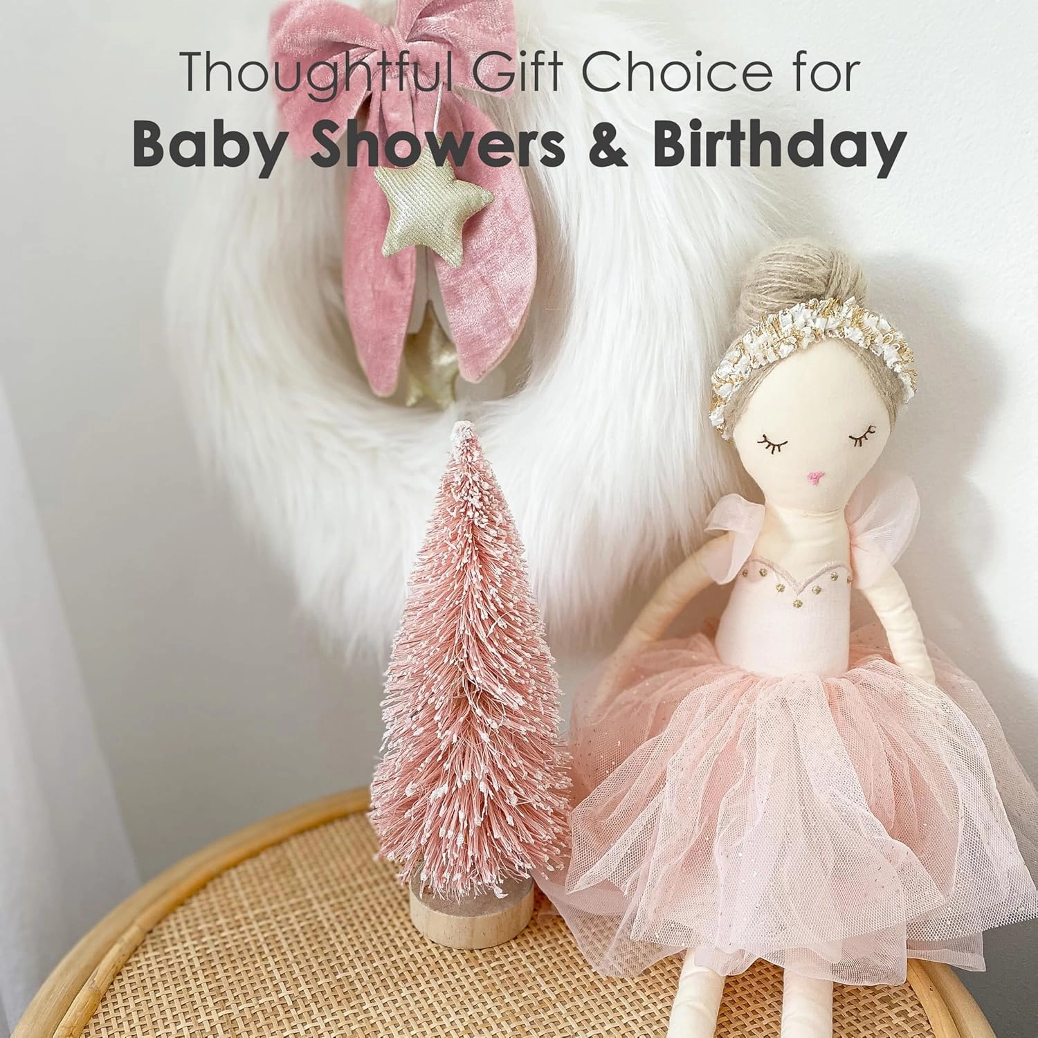 MON AMI Belle The Ballerina Stuffed Doll – 20”, Plush Ballerina Doll for Girls, Use as Toy or Room Decor