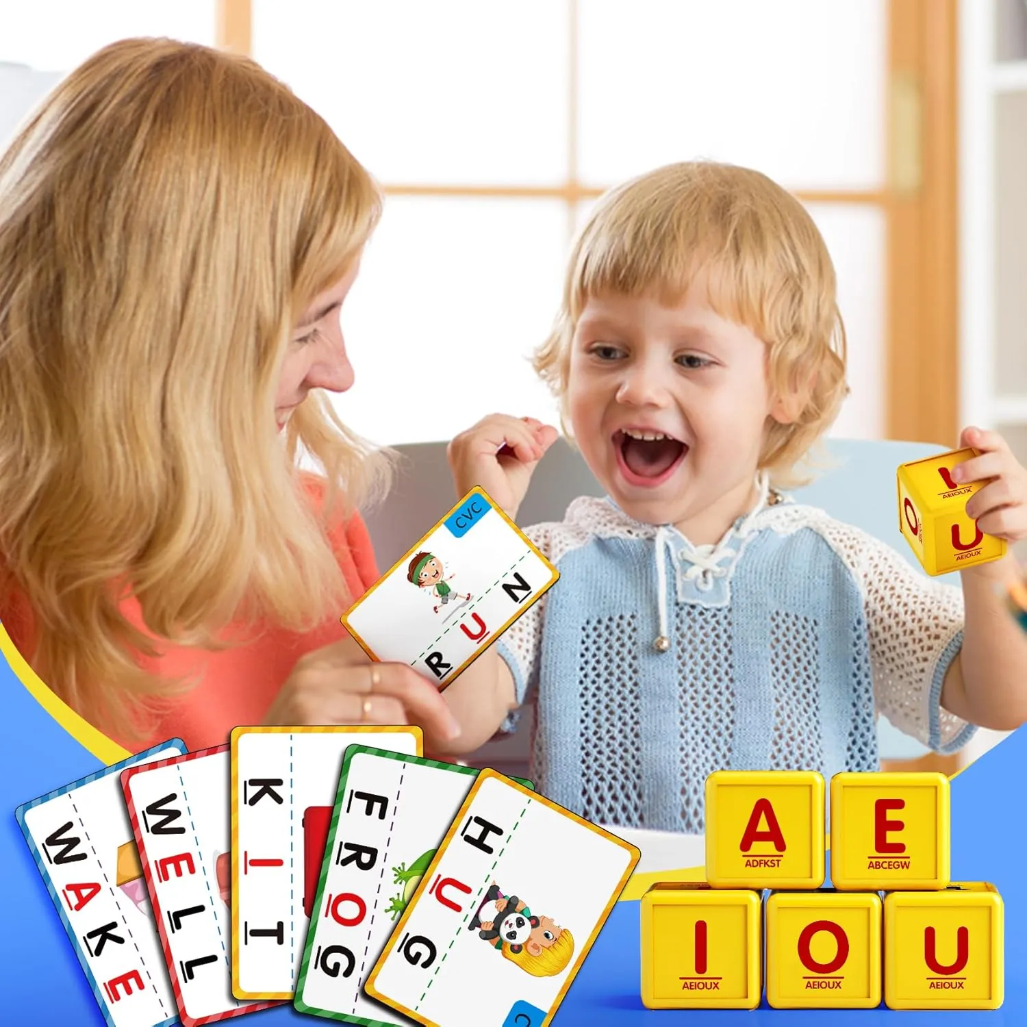 Montessori Matching Letter Game for Kids Ages 3-8 | Educational Learning Spelling Toys with Storage Function | Christmas Birthday Gifts for 3 4 5 6 Year Old Boys & Girls | Larger Pink (50% Bigger)