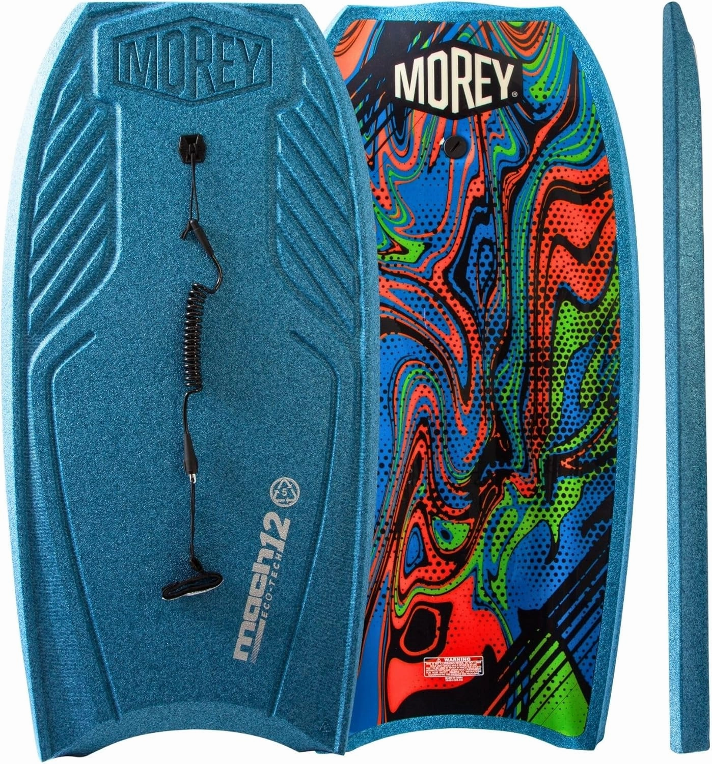 MOREY® Mach 12 MDS ECO-TECH, 42.5" The Original Bodyboard. Fully Recyclable Body Boards for Beach, Re-Engineered 2025 Model