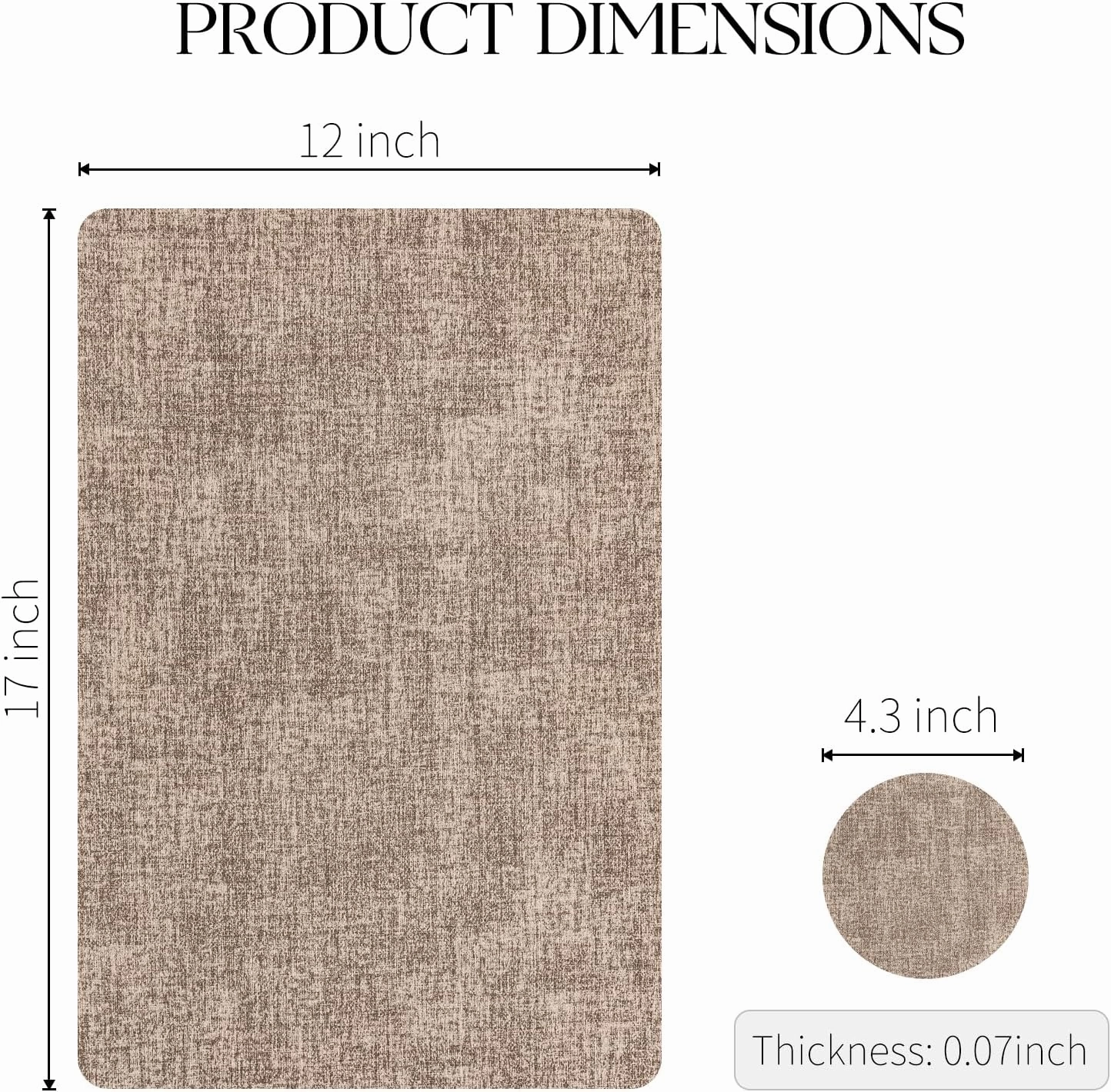 MOSAYT Faux Leather Placemats Set of 6, Heat Resistant Wipeable Washable Vinyl Place Mats with Coasters, Waterproof Oil Proof Table Mats for Kitchen Dining Party Indoor Outdoor, 12" x 18", Khaki