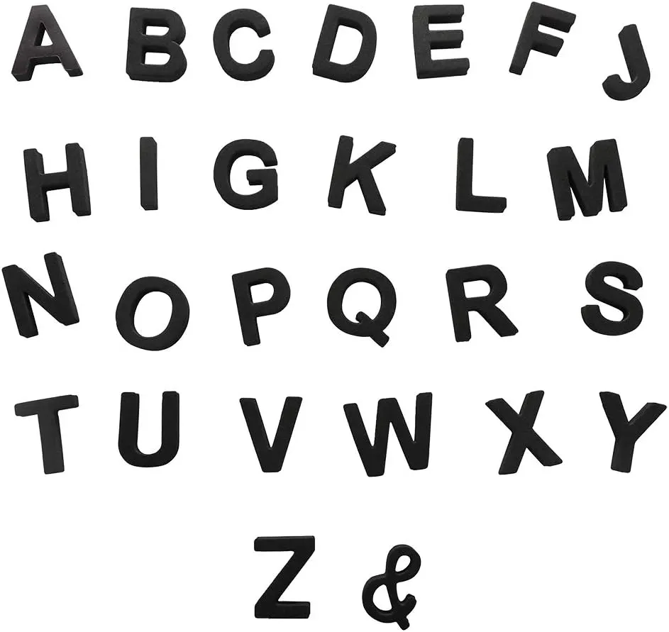 MOTUZP 124Pcs Magnetic Letters Fridge Small Magnets EVA Refrigerator Magnetic Stickers Alphabet ABC Magnets Magnetic Letters for Whiteboard Board Educational Spelling(Black)