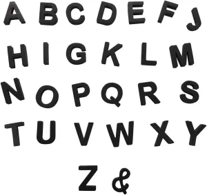 MOTUZP 124Pcs Magnetic Letters Fridge Small Magnets EVA Refrigerator Magnetic Stickers Alphabet ABC Magnets Magnetic Letters for Whiteboard Board Educational Spelling(Black)