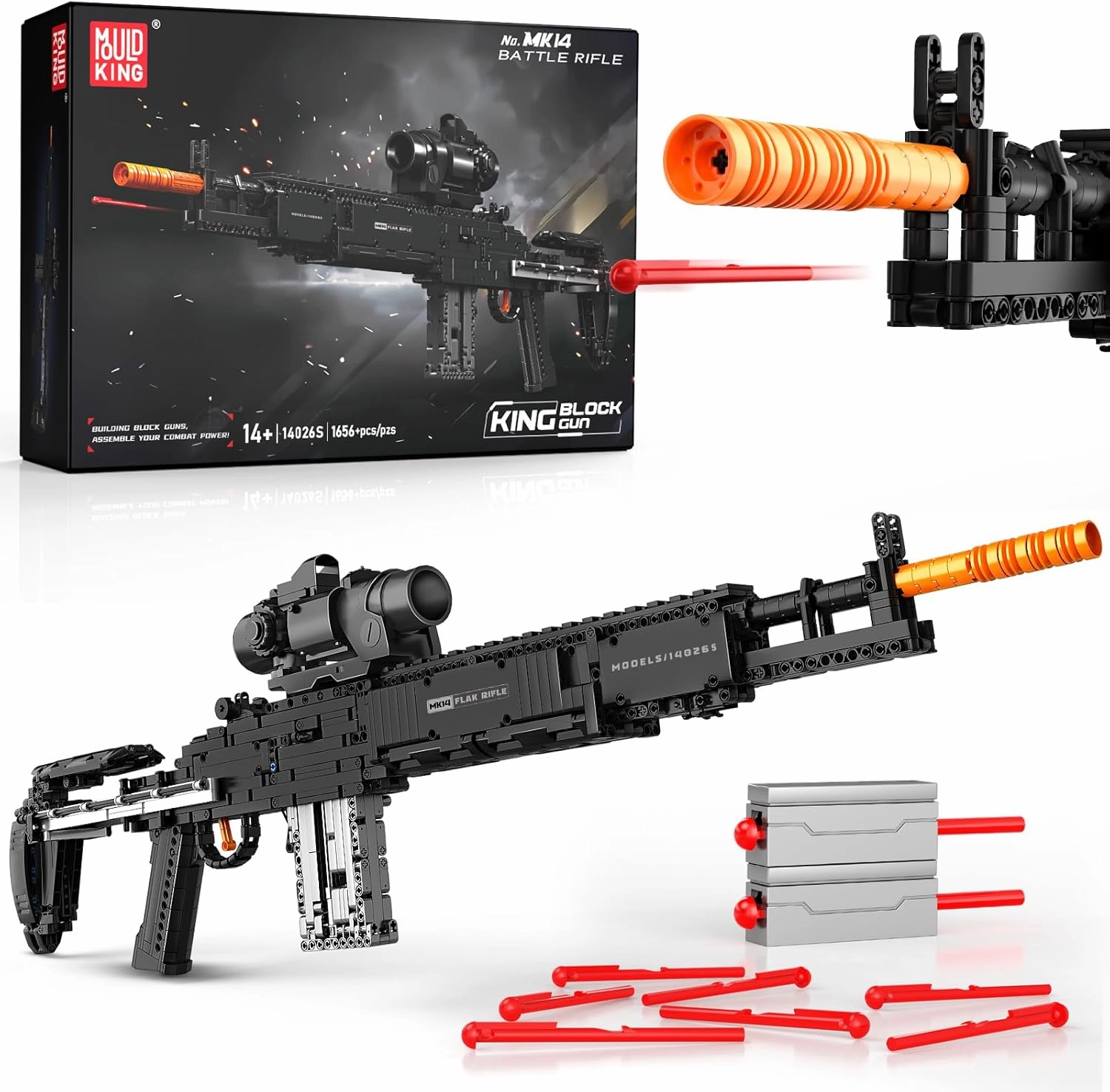 Mould King MK14 Building Blocks Sets,Creative Classic Toy for Adult/Teens,Military Model Construction Kit for Boys,14026 Model Toys Birthday Gifts for Men/Teens/Kids(1606 PCS)