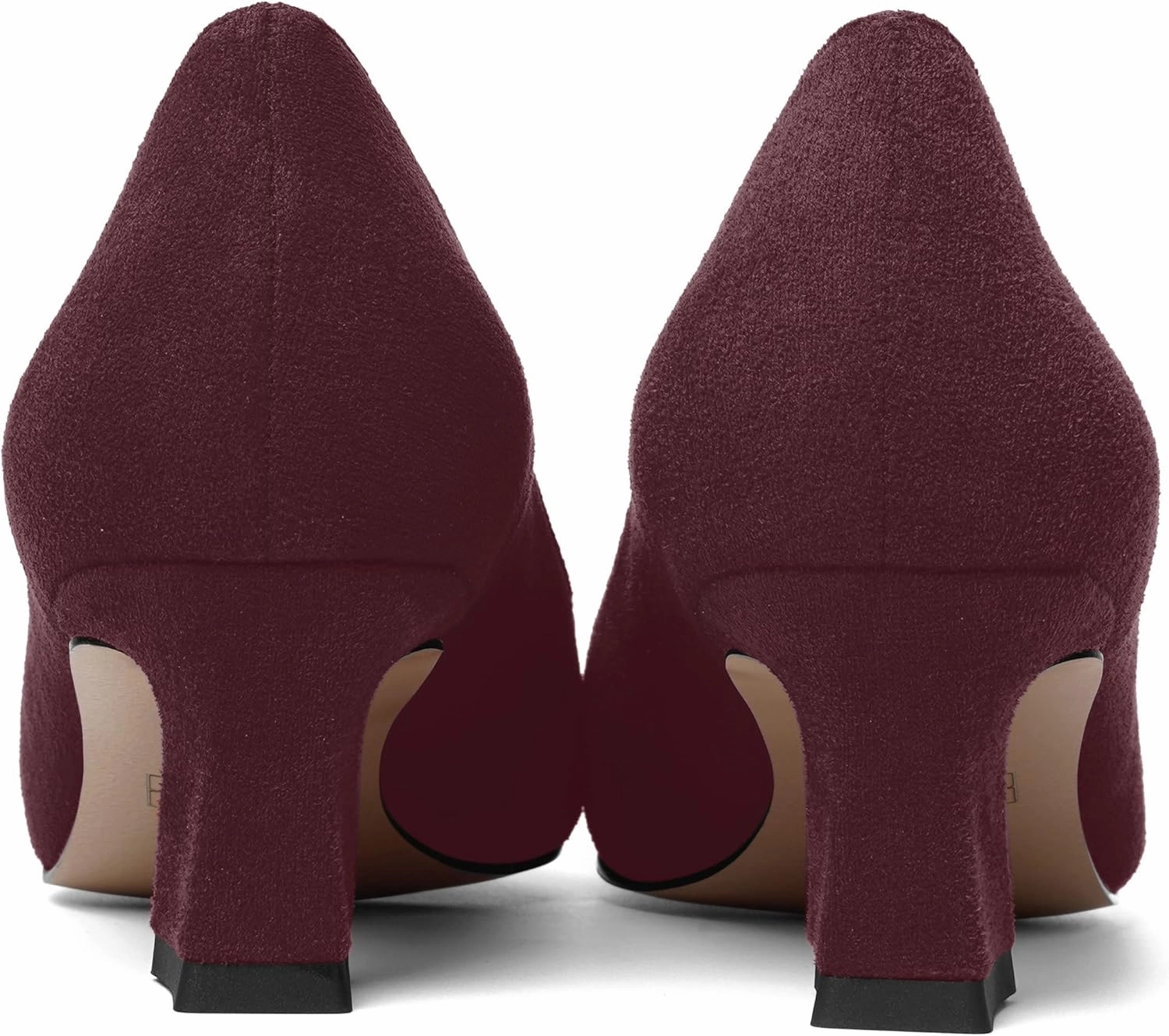 MOVINSTEPS Womens Slip On Dress Suede Pointed Toe Bridal Kitten Low Heel Pumps Shoes 2 Inch
