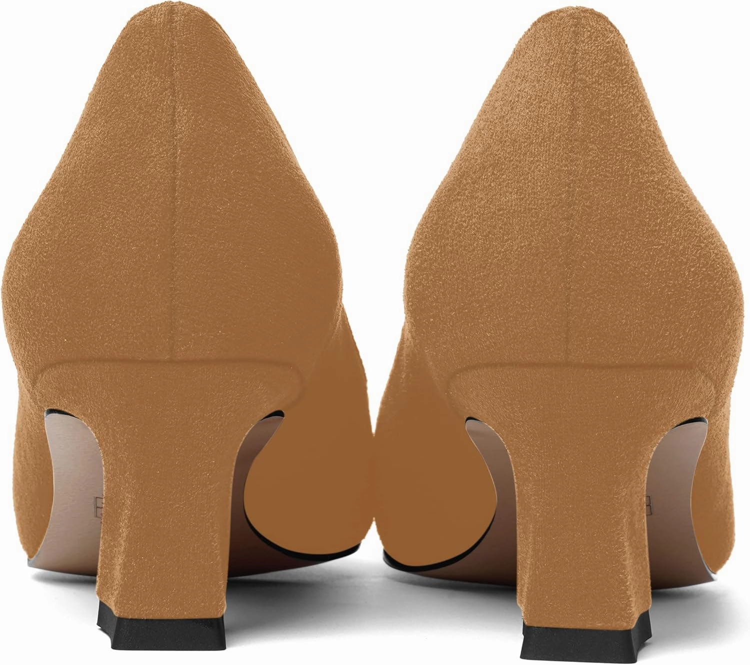 MOVINSTEPS Womens Slip On Dress Suede Pointed Toe Bridal Kitten Low Heel Pumps Shoes 2 Inch