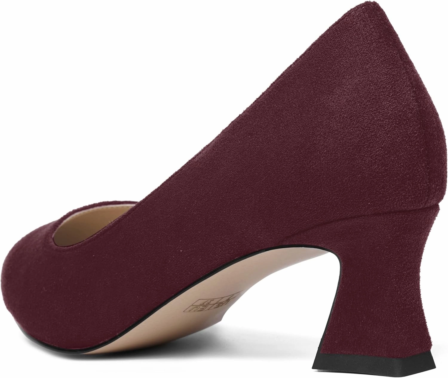 MOVINSTEPS Womens Slip On Dress Suede Pointed Toe Bridal Kitten Low Heel Pumps Shoes 2 Inch