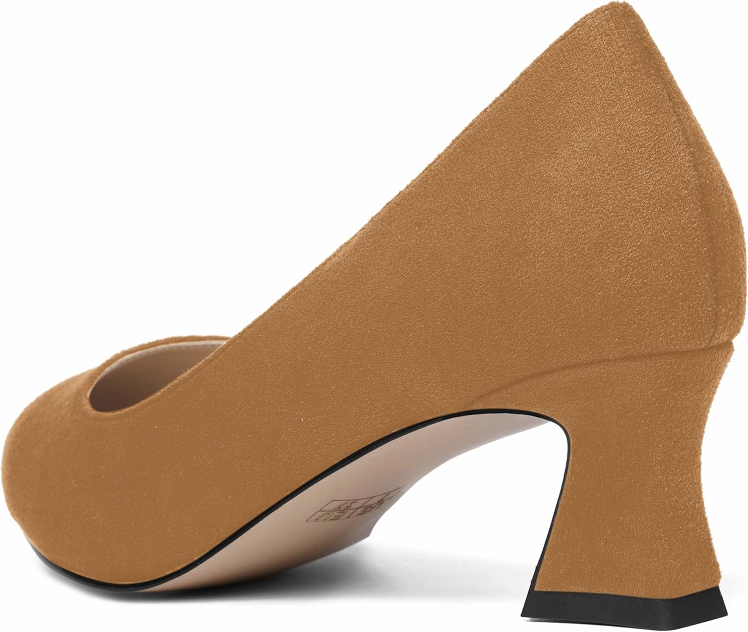MOVINSTEPS Womens Slip On Dress Suede Pointed Toe Bridal Kitten Low Heel Pumps Shoes 2 Inch
