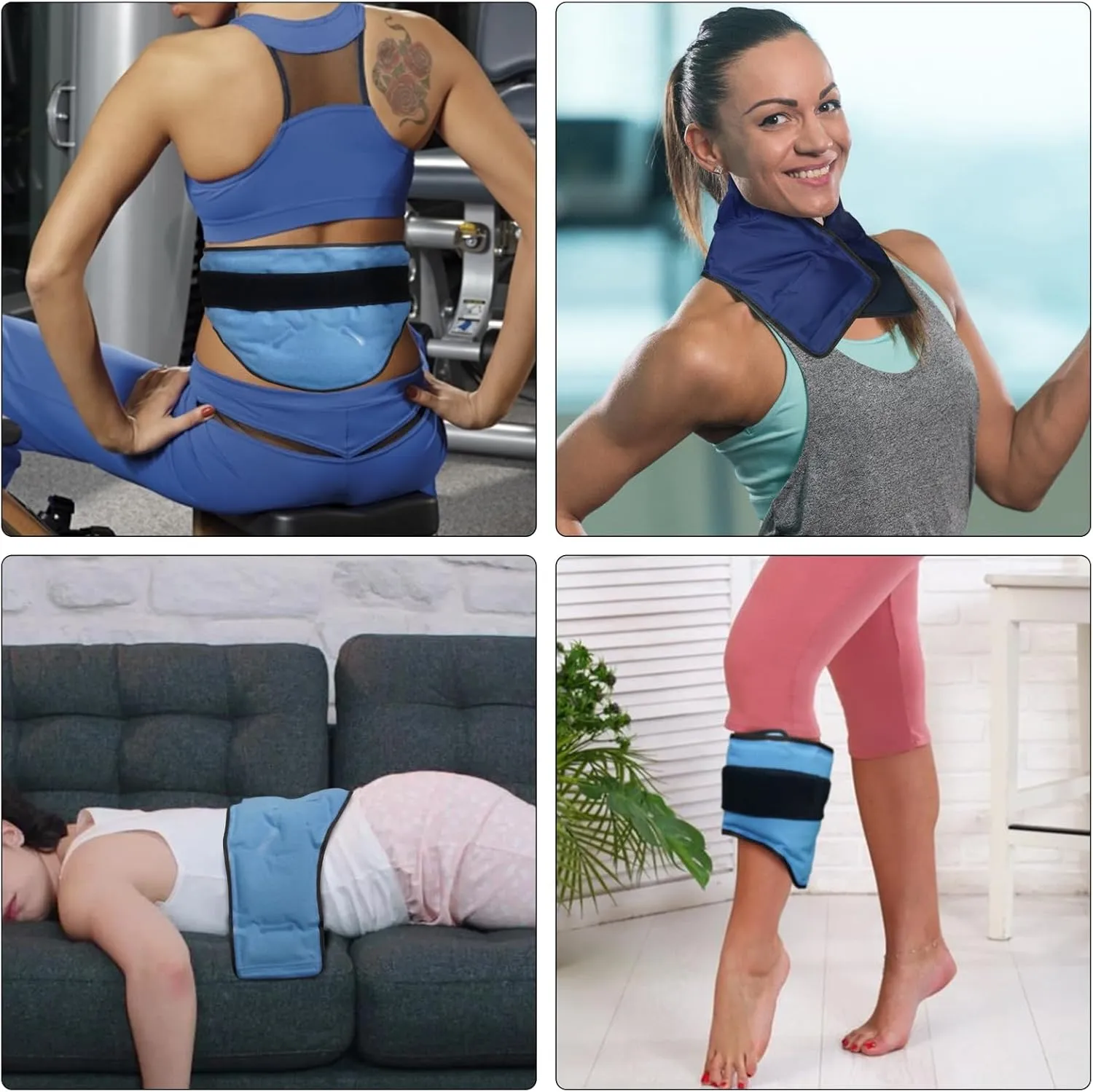 MR.ICE Neck Ice Wrap for Pain Relief, Reusable Gel Ice Pack for Neck Shoulders with Plush Backing - Neck Ice Pack Cold Compresses for Injuries, Swelling, Sprains and Cervical Surgery Recovery