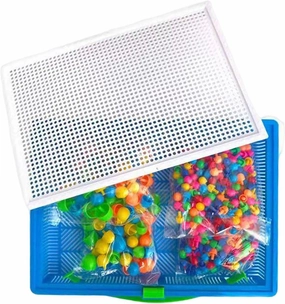 Mushroom Nails Pegboard Fine Motor Skill Occupational Activities, 592pcs Nail Beads
