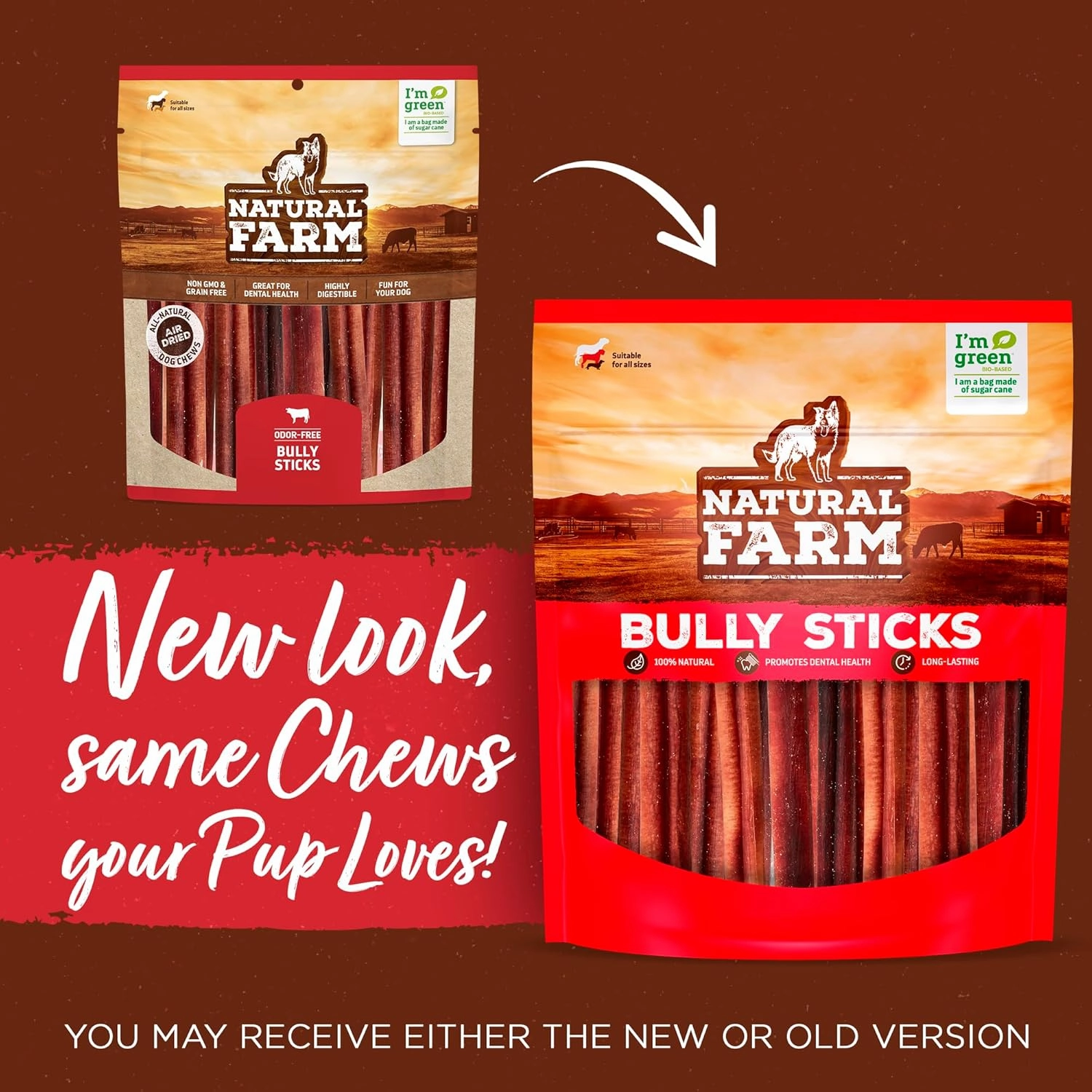 Natural Farm Odor Free Bully Sticks (4 Inch, 10 Pack) for Small & Medium Dogs - 100% Beef Chews for Pups, Non-GMO, Grain-Free, Fully Digestible Long Lasting Dog Treats