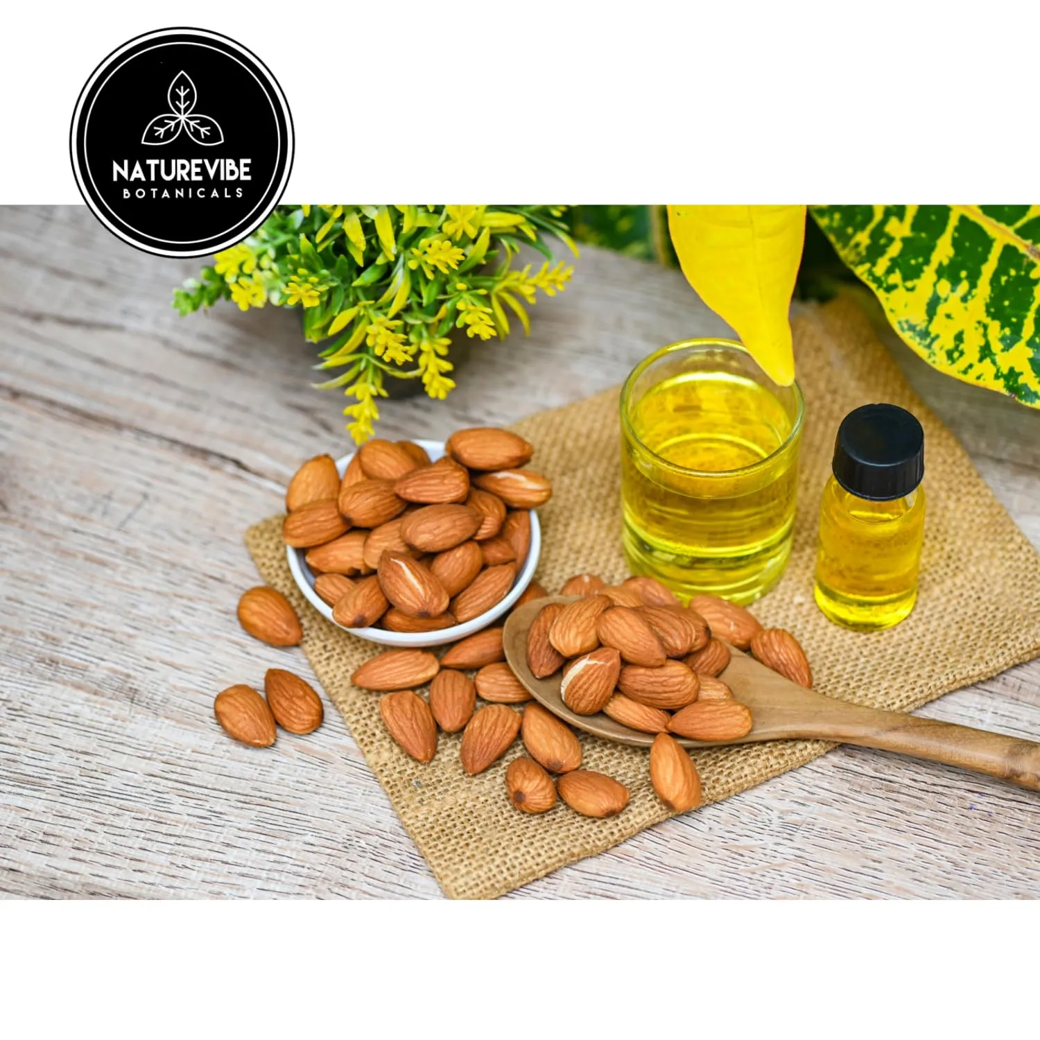 Naturevibe Botanicals Sweet Almond Oil 32 Ounces | 100% Pure and Natural Unrefined Cold Pressed Carrier Oil | Great for Skin Care and Hair Care
